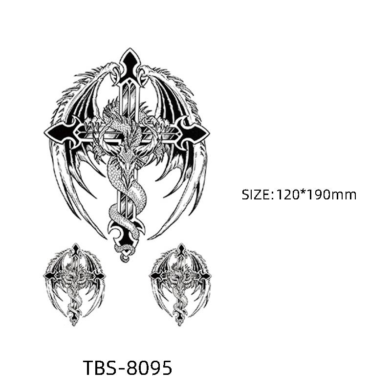 Waterproof Semi-Permanent Black & White Totem Flower Tattoo Stickers