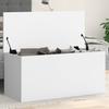 VidaXL Boîte de rangement blanc 100x42x46 cm bois d'ingénierie, boîte à couvertures, coffre de rangement, boîte de rangement 840660
