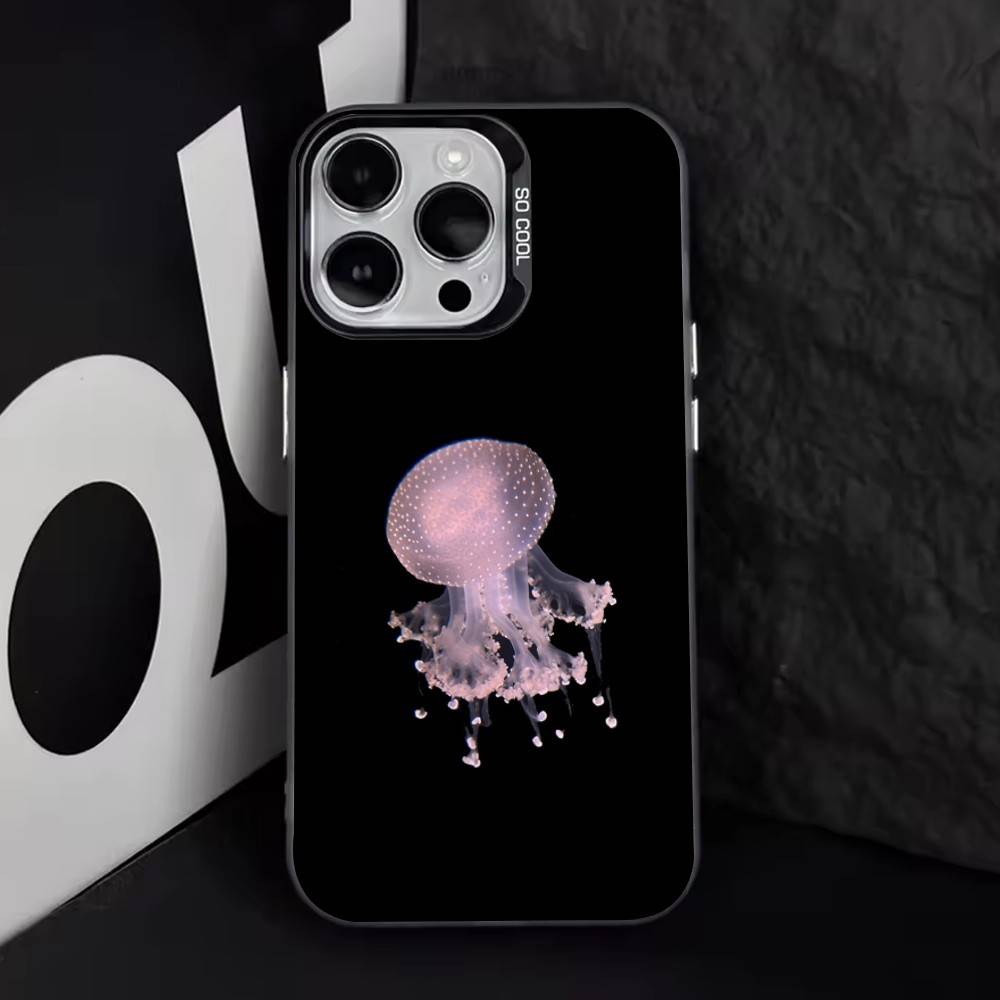 Jellyfish Oceanic Phone Case For iPhone 17,16,15,14,13,12,11 Plus,Pro Max,XS,Colorful Silver Phone Case Funda Cover