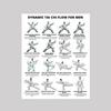 3Pcs Men Tai Chi Training Plan Guide for Posture Correction And Pain Relief Core Strength Flexibility Muscle Endurance Poster No Impact Exercise for