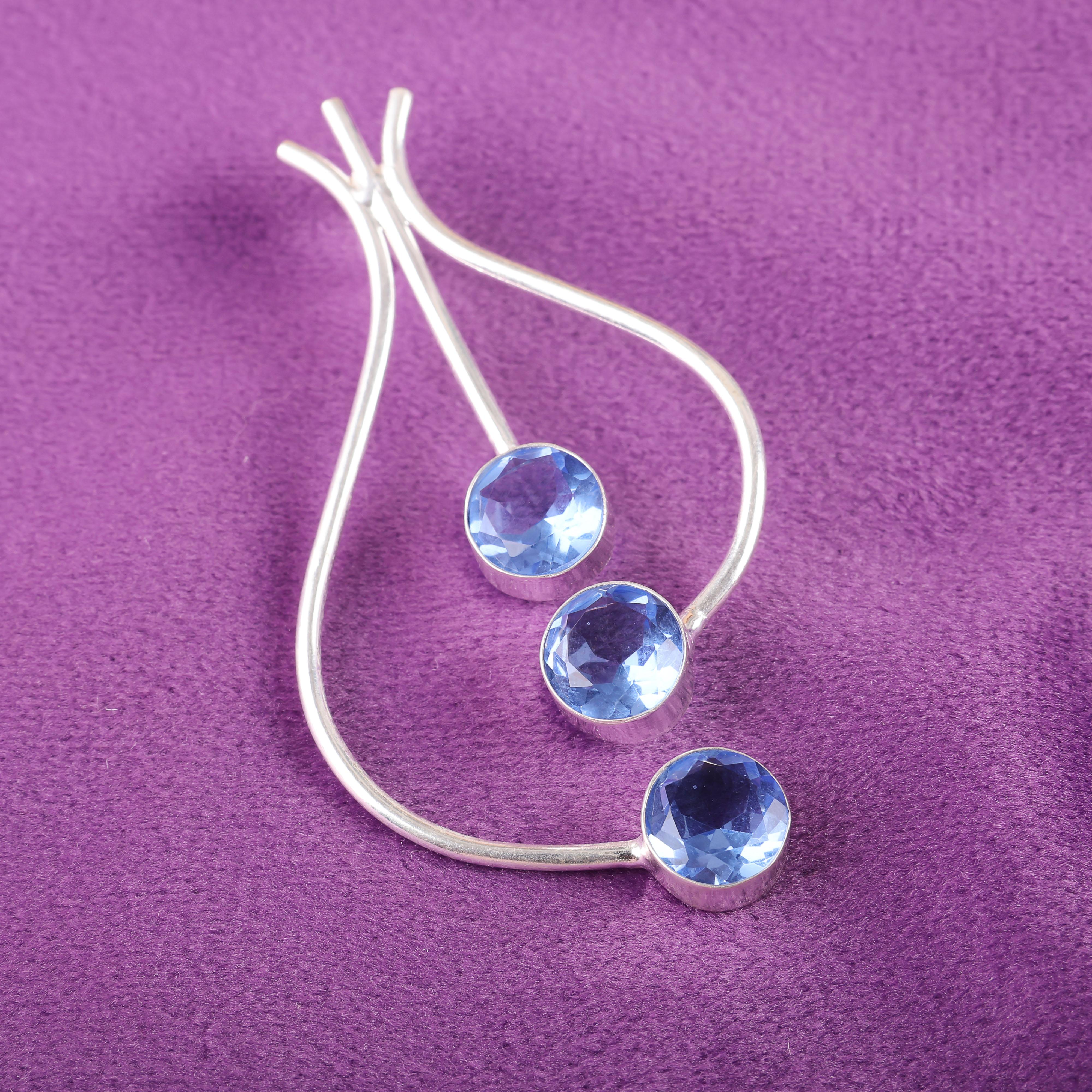 

Подвеска из драгоценного камня ручной работы с танзанитом, подвеска из стерлингового серебра 925 пробы, антикварные ювелирные изделия, подвеска для подарка на помолвку 2.2 Inches синий