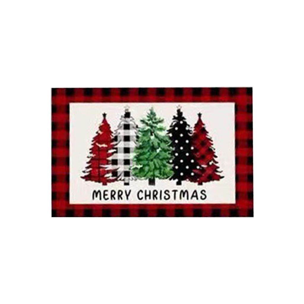 Christmas Carpet Entrance Door Non-slip Absorbent Foot Mat Thick Porch Carpet Mat