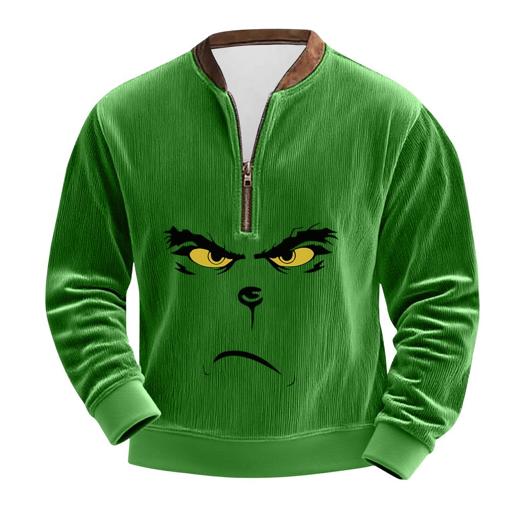 Herren Weihnachten Print Cord Oberteil