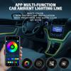 5M Car Ambient Light APP Control Dashboard Center Console Colorful LED Strip Interior Decorative Lamps Atmosphere Light