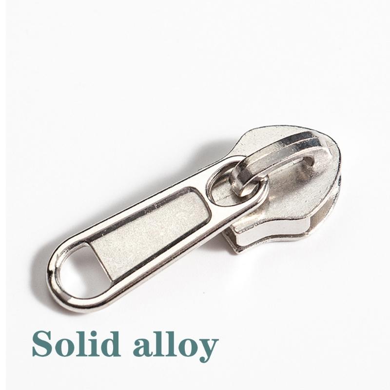 100Pcs Zippers Repair Set Alloy Zippers Slider Replacement Easy Installation Zippers Pull For Garments Bedding Suitcases