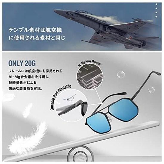 DUCO Sunglasses Men Women Polarized Lens Teardrop Light Blocking UV Cut UV400 3032