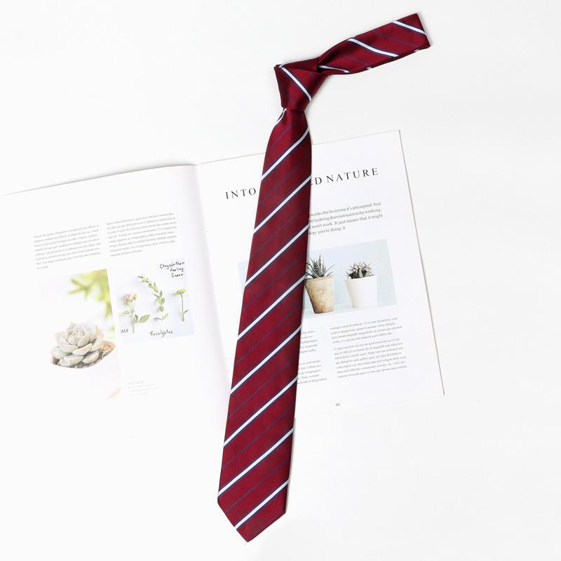 Lemon Sea Salt Plaid School Uniform Tie - Handmade Japanese Academy Style for Men & Women