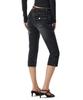 Deketeuumeon Seamed Low Rise Capri Jeans Dcwpt024Black