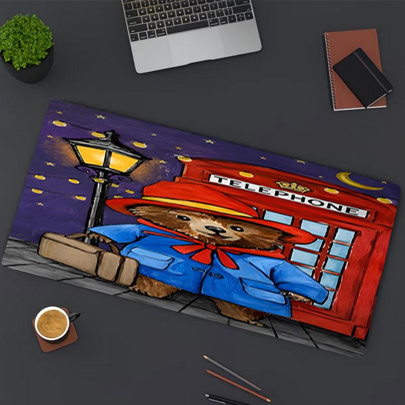 Paddington Bear Print Mouse Pad, for Keyboard Pad Laptop PC Mat for Office Home Use, Desk Decor, Perfect Birthday Gift for Gamers