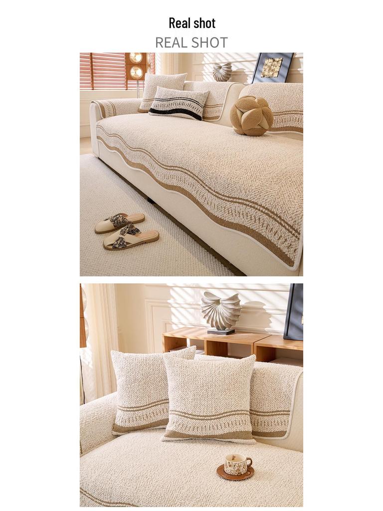 Premium Leather Sofa Cushion: All-Season, Non-Slip, Irregular Shape, Autumn/Winter 2026 Design Cover