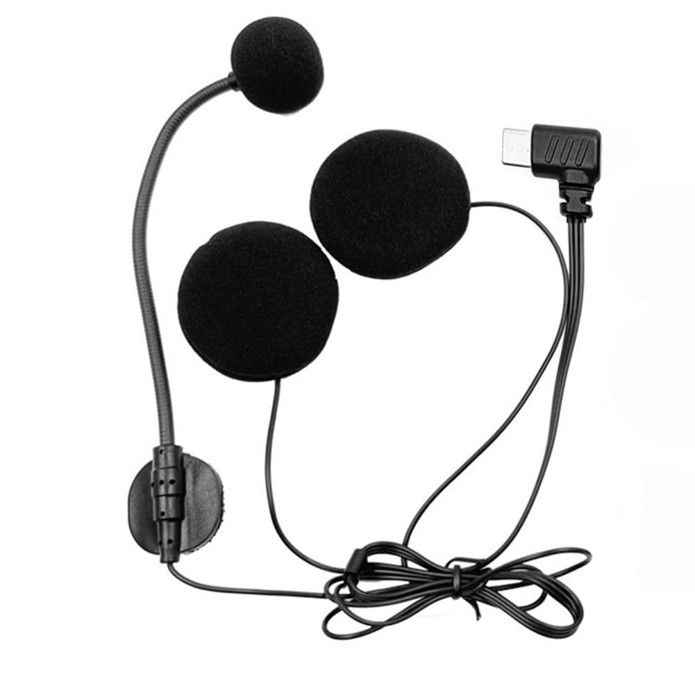 Roisin Motorcycle Type-C Earphone Microphone Speaker for Half Helmet