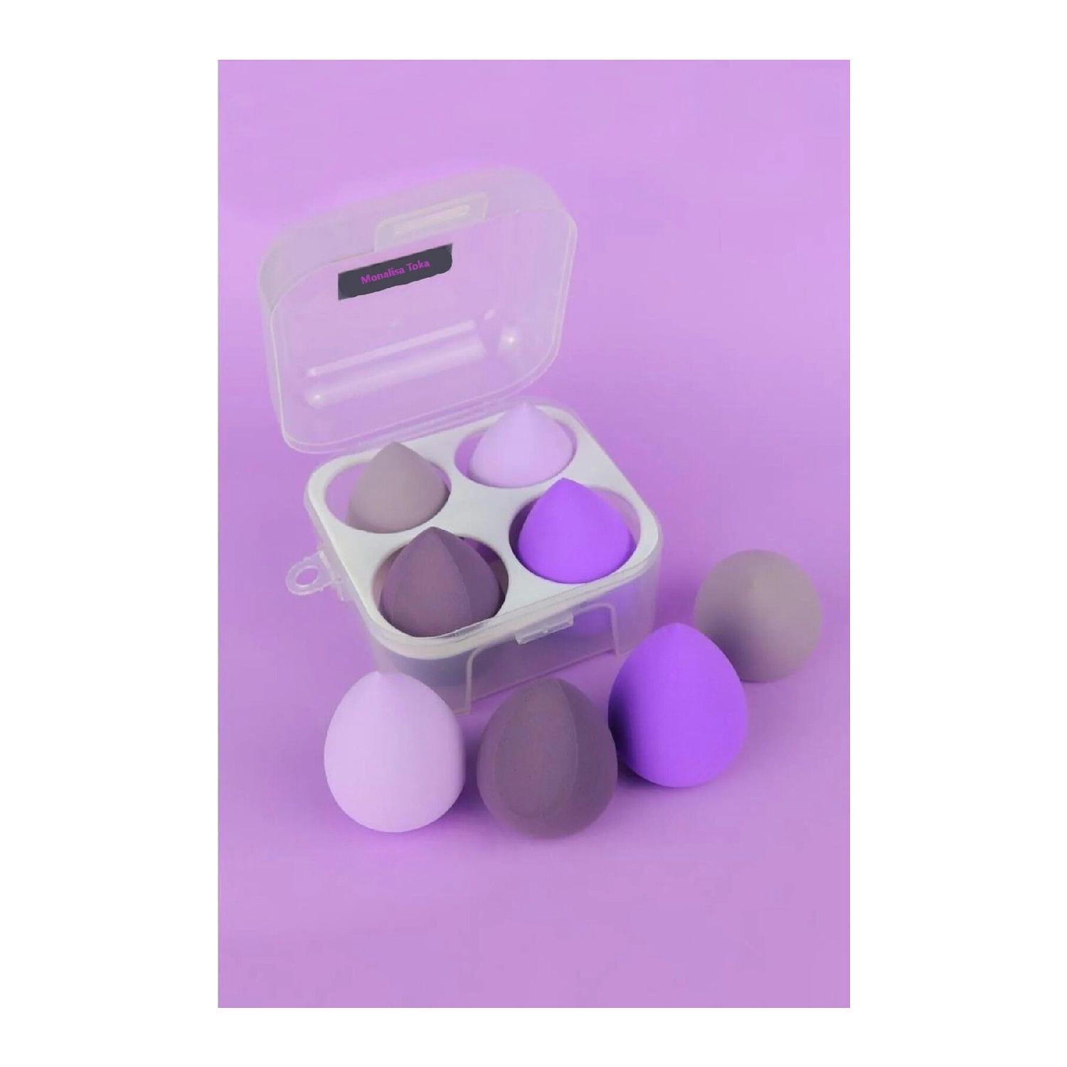 

Set Of 4 Makeup Sponges With Stand Mixed Color
