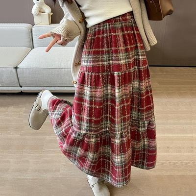 Herbst Damen Plaid Print Patchwork Schnürung Lose Casual Rock