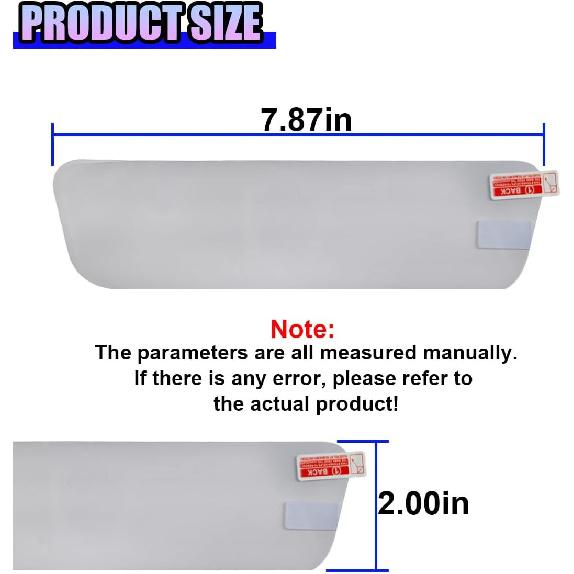 YoRise Car Rearview Mirror Film, HD Clear Car Mirror Anti-Glare Membrane, Anti-scratch Auto Rear View Mirrors Protective Sticker, Universal Vehicle