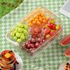 Serving Tray with 5 Dividers Lid Double-Walled Ice Tray Fruits Vegetables Shrimp Cocktails Party Appetizer Platter Snack Server