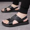 TUINANLE Sandales pour Homme Cuir PU Classique Romaines Homme Été Marche Plage Sandales Plates Chaussures pour Homme Baskets Sandalias Hombre Pantoufle Homme