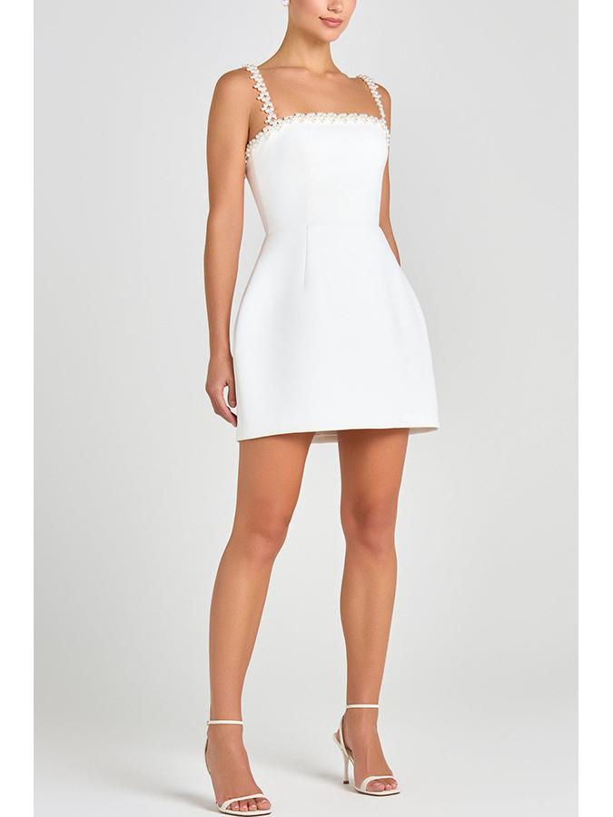 2025 Sommer Sexy Perlen-Träger-Minikleid für Damen - Einfarbig, Europäischer & Amerikanischer Stil