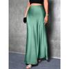 Fashion Elegant Loose Women Satin Skirts Spring and Summer New Simple Casual Office A-line Long Skirts Office Solid Color Women's Clothing