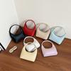 Pu Moon Shape Handbag For Women Summer Casual Fashion Purse With Zipper Closure