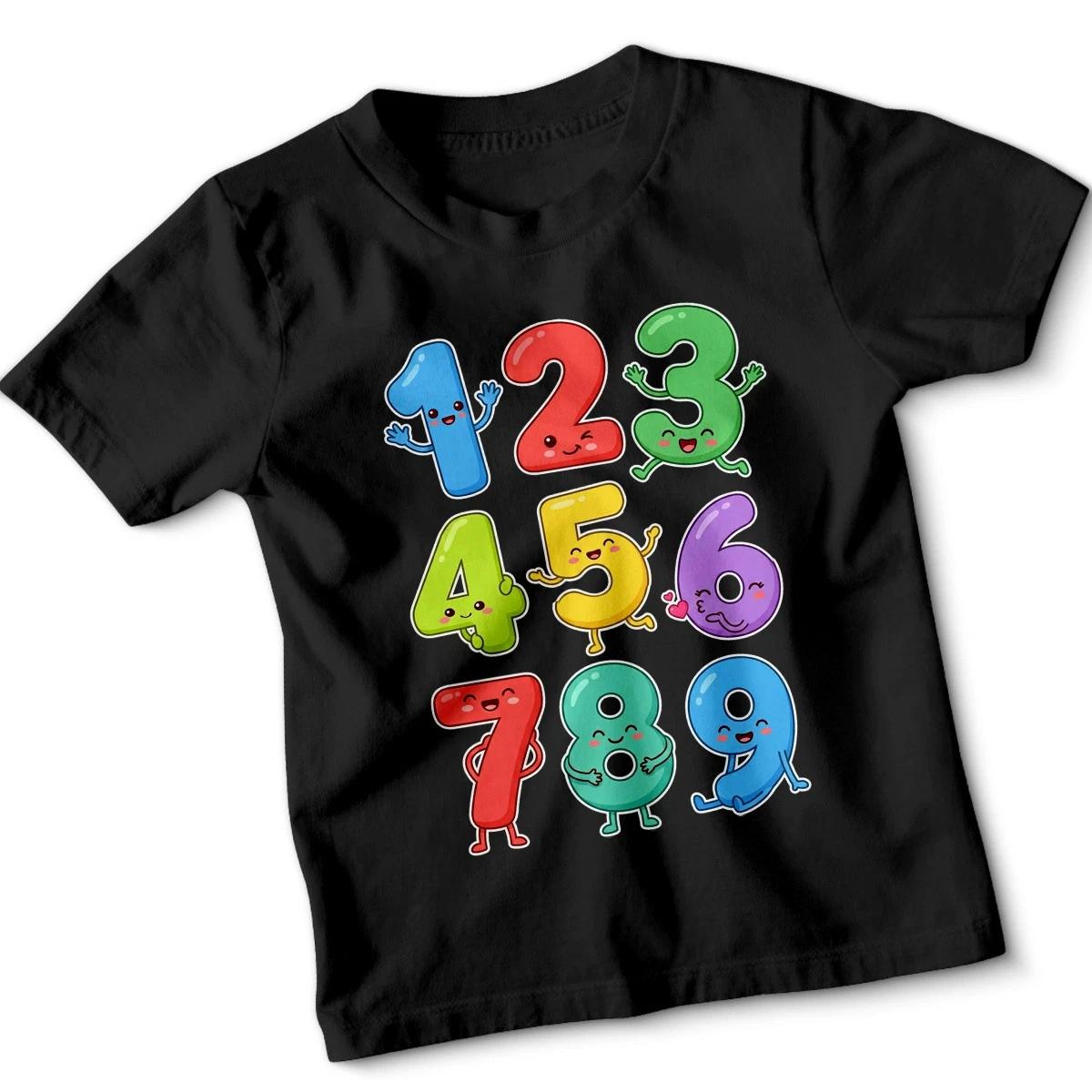 Playful Numbers Day Maths Day Counting Education Kids T-Shirt Boys Girls 150