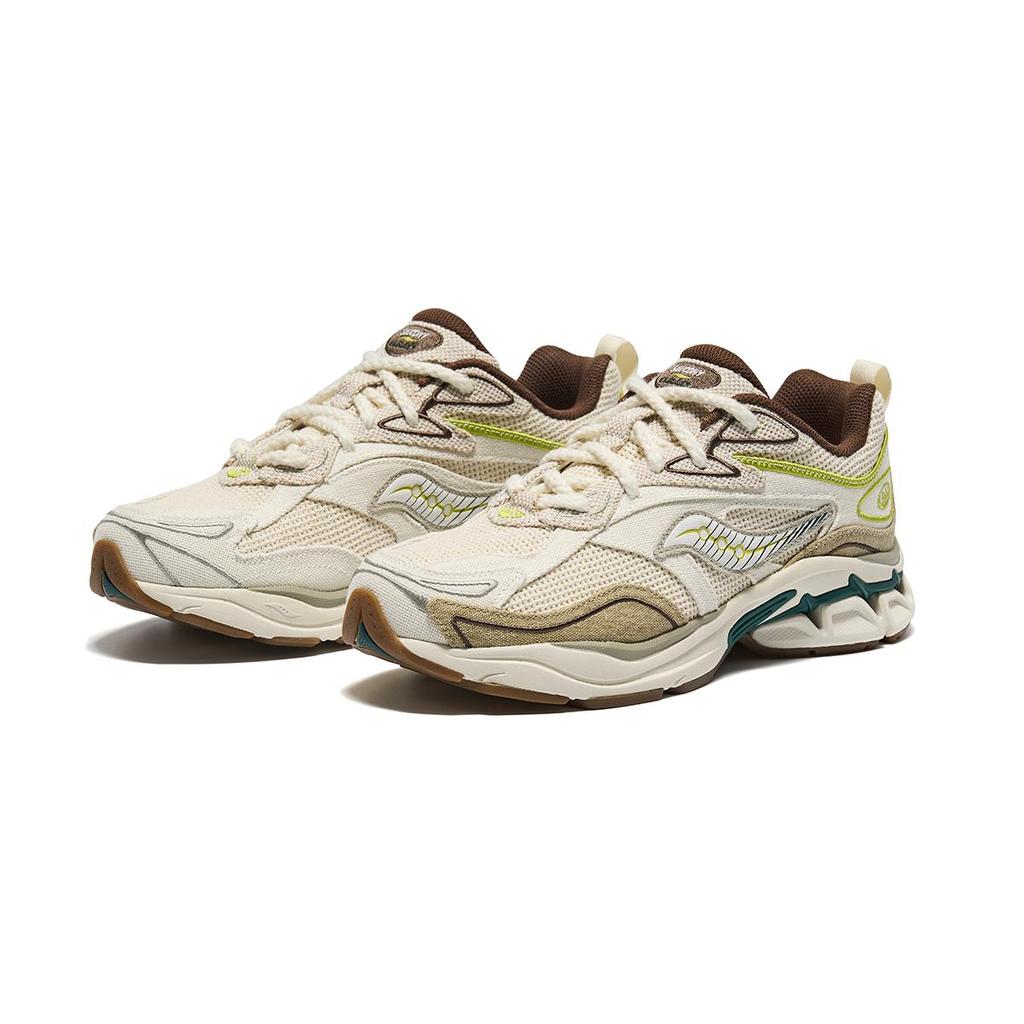 Saucony Grid Fusion Unisex Beige Low Top Lifestyle Sneakers S79063-14