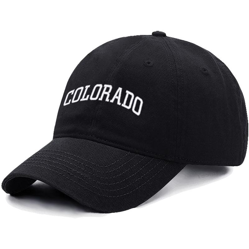 Cappellino da baseball unisex in morbido cotone con ricamo LETTERA COLORADO Regolabile Unisex Cappellini Sportivi Casual per Donne Uomini