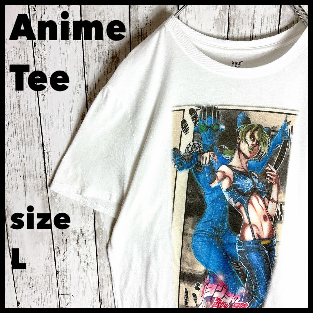 

[Б/У] Аниме-футболка JoJo s Bizarre Adventure L Джолин Куджо Jolyne Манга Аниме