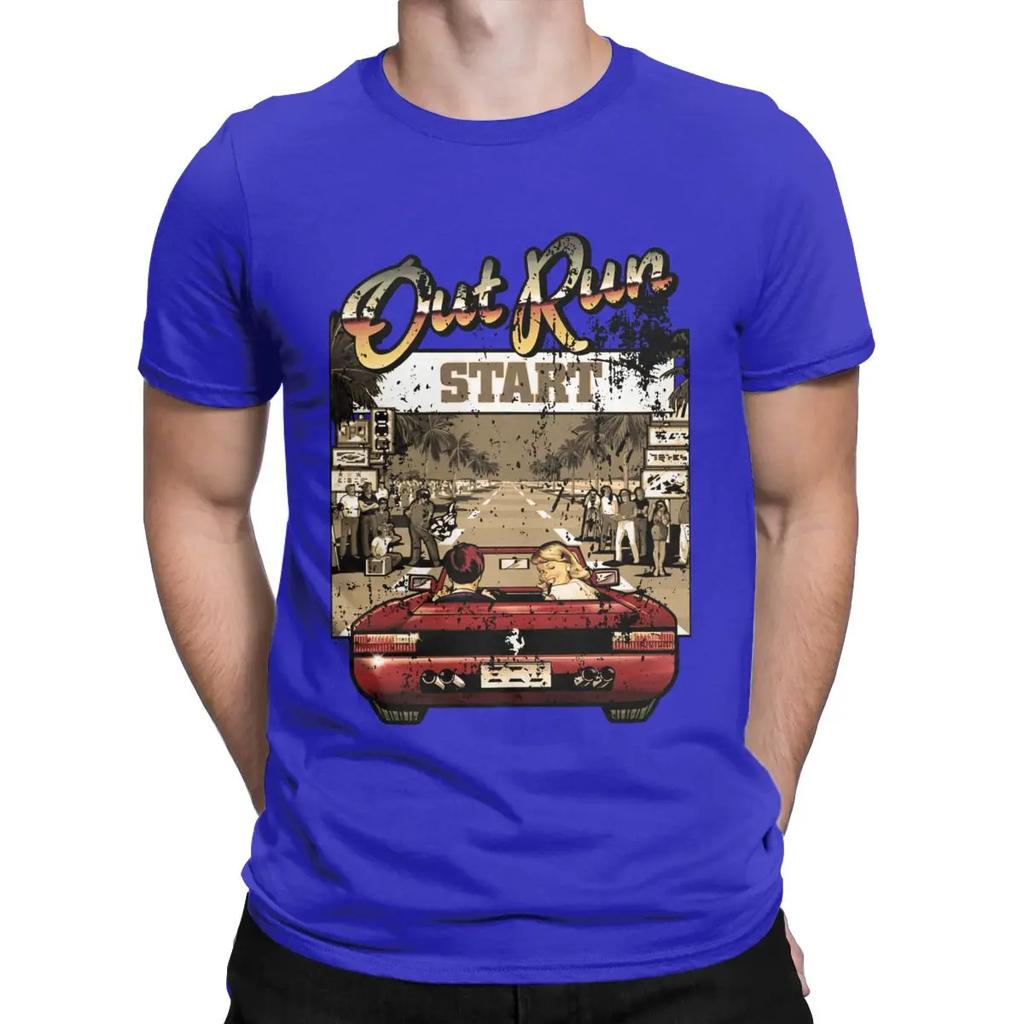 Out Run Video Game Retro Gaming Design clothing Pure Cotton Casual T-Shirts Round Neck Short Sleeve Clothes Birthday Gift