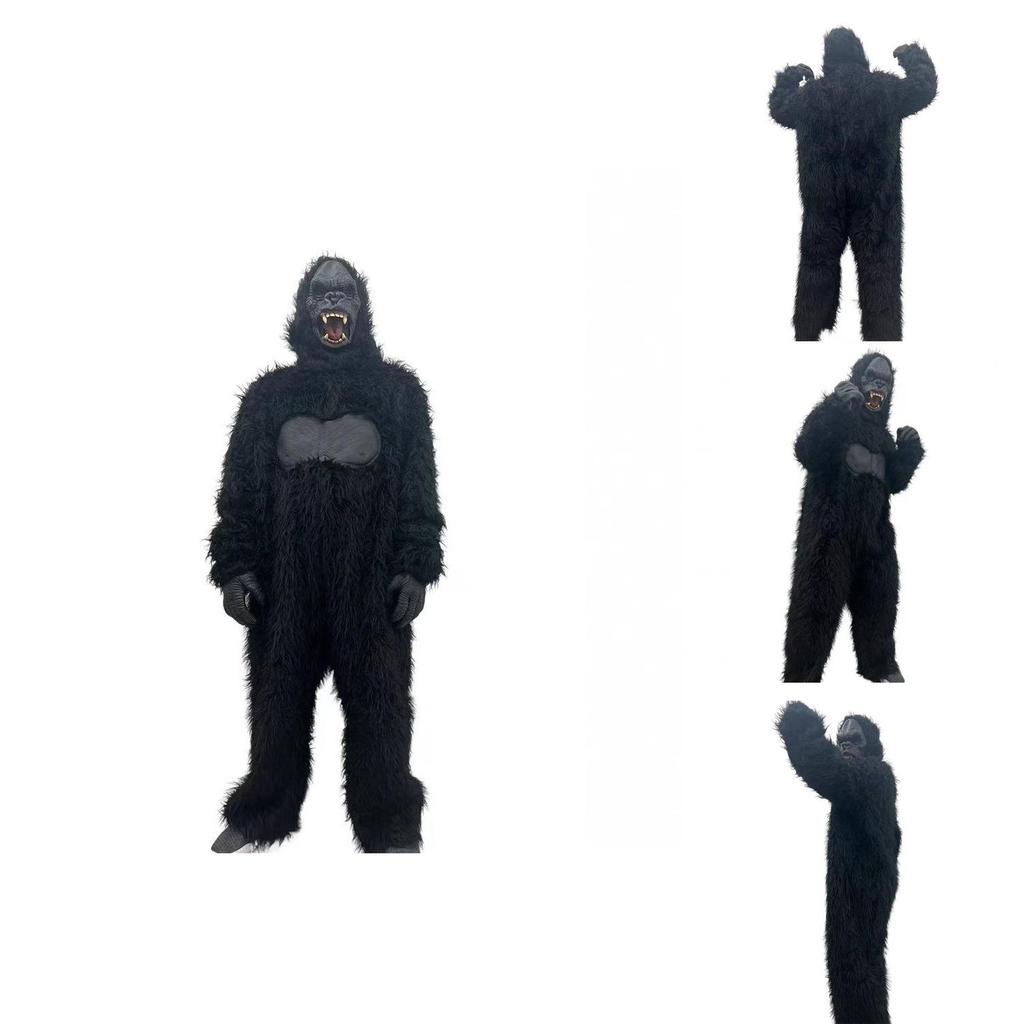 King Kong Chimpanzee Animal Costume For Halloween Stage Show Unisex Theater Outfit