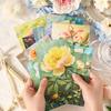 10pcs/1 lot Paper A Corner Flower Town Series Relief Embossed Flower Hand Account Collage Material