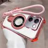 Rope Lanyard Strap Stand Phone Case For Infinix Note 60 50 30 40 Pro 50X 50S Smart 20 10 9 8 7 6 5 Transparent Shockproof Cover