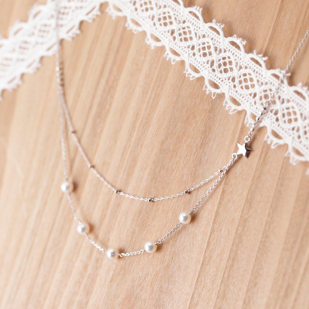 Comet Pendant K18WG Necklace Ladies