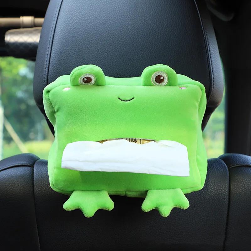 Cartoon Animals Car Paper Boxes Car Tissue Box Car Inner Armrest Box Sun Visor Pumping Box Cute Creative Tissue Boxes Accessory