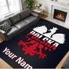 Crystal Velvet Rug Custom Name Text, Soft Non Slip Floor Mat Home DecorPoland