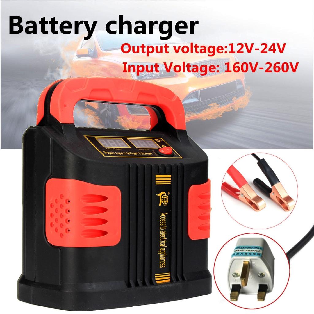 350W 200Ah Portable Electric Car Emergency Charger Booster Intelligent Pulse Repair Type ABS LCD 2 Modes Battery 24V