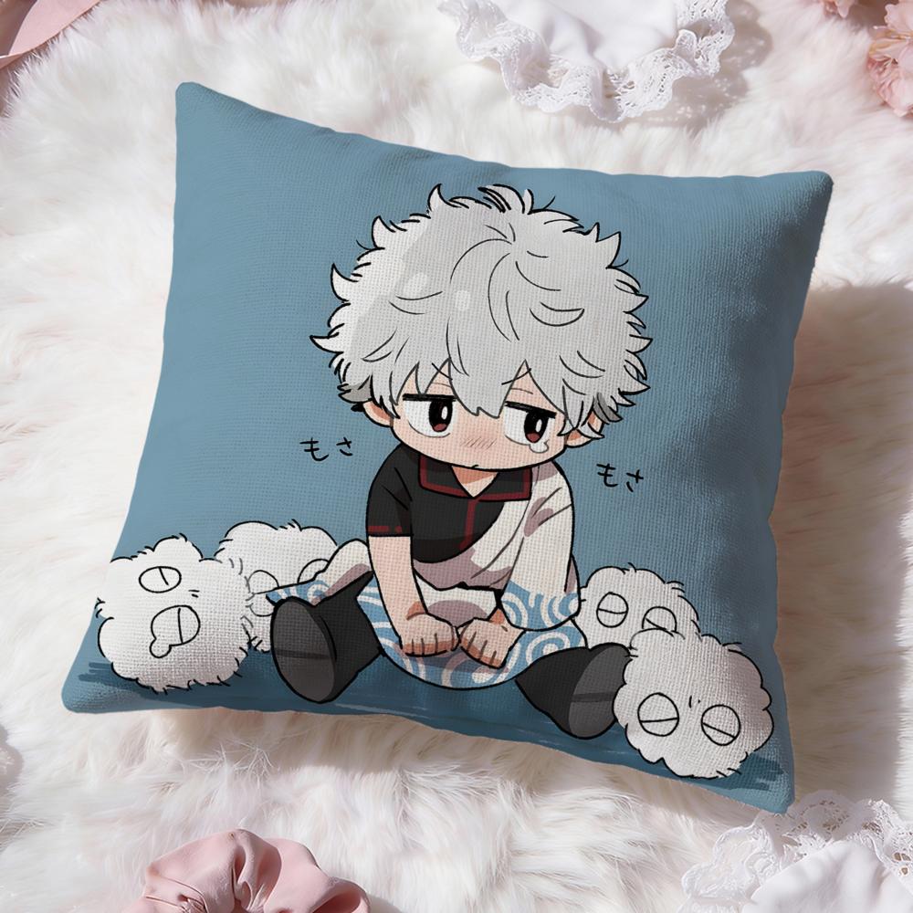 Gintama hot anime Cushion Cover Premium Comfort Reversible Pillow Cove -Two in One Design for Any Room & Car Interior