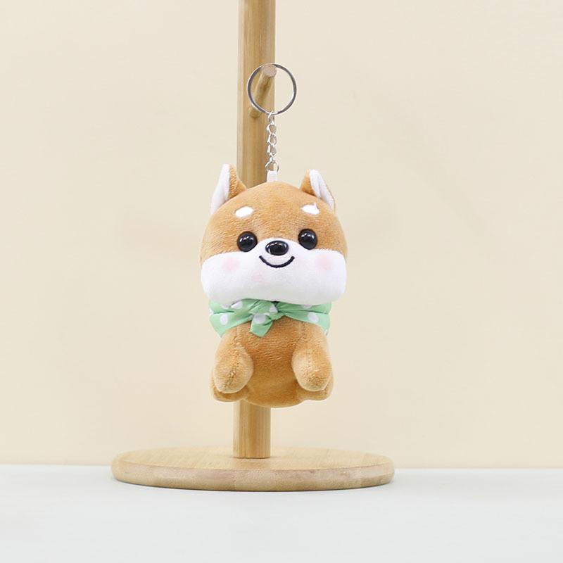 Fluffy Inu Shiba Plush Keychain Charming Toy Adorable Dog Doll For Backpack Decor