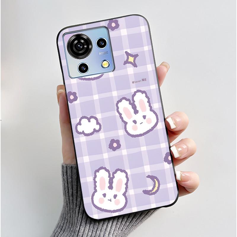 For ZTE Blade V50 Vita Case Luxury Cute Love Rabbit Funny Black Soft Silicone Phone Casing For ZTE BladeV50 Vita V50Vita Cover