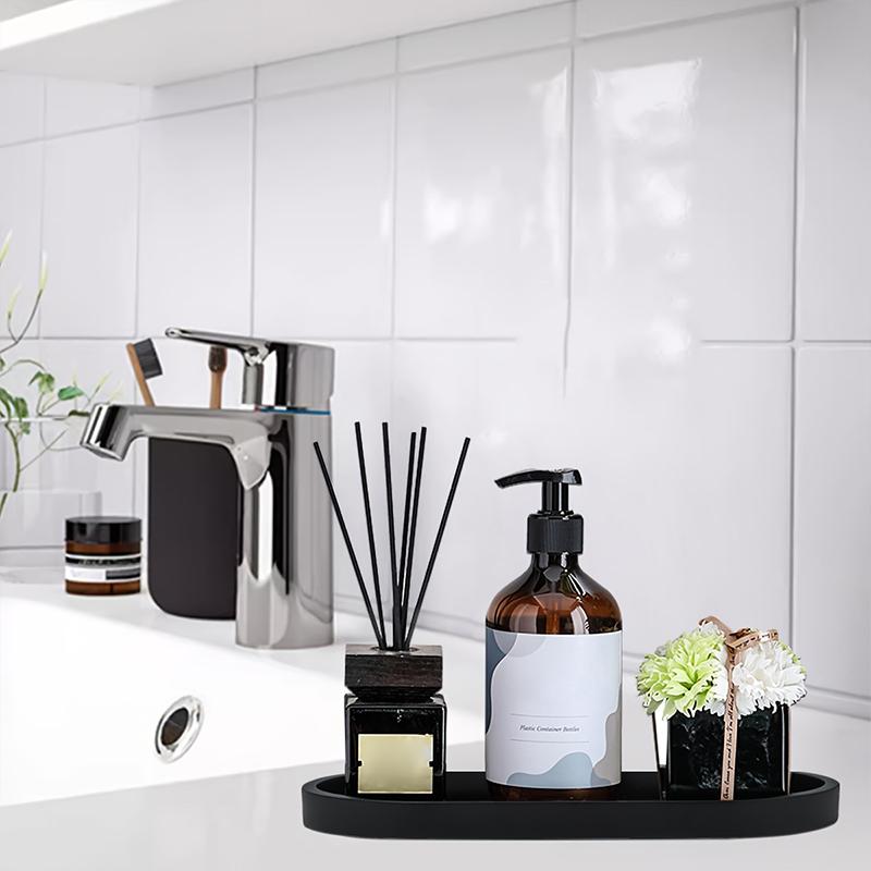 1PC Non-Slip Cosmetic Jewelry Storage Tray Decorative Counter Tray for Keys and Trinkets 25x11cm