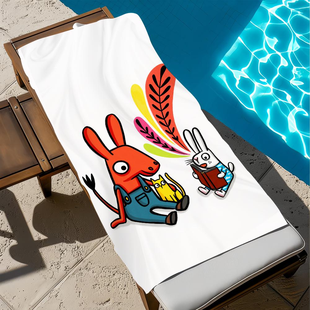 fahion funny cute cat M-Merle Goll art Towel Beach Quick Dry Soft Pool Towels Gift for Travel Gym Shower Camping sports