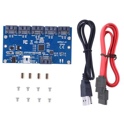 Adapter Card SATA 1 To 5 Port Converter (SATA Port Multiplier) Riser Card Hub