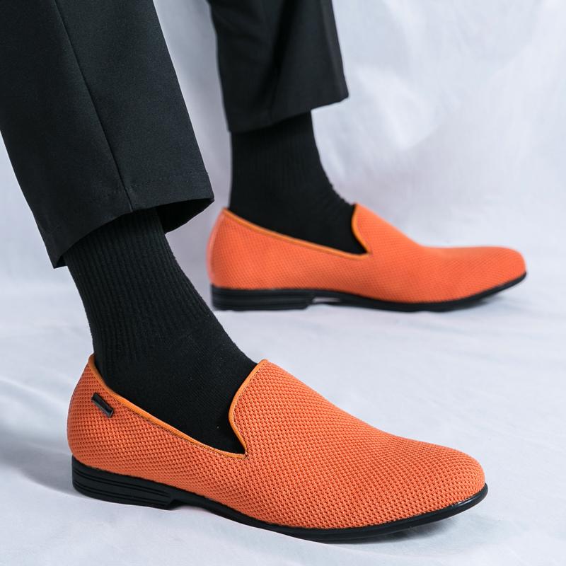 2025 Spring Autumn Hot Selling Men's Mesh Casual Shoes Breathable Hollow Massage Sole Men's Loafers Anti Slip Flat Shoes