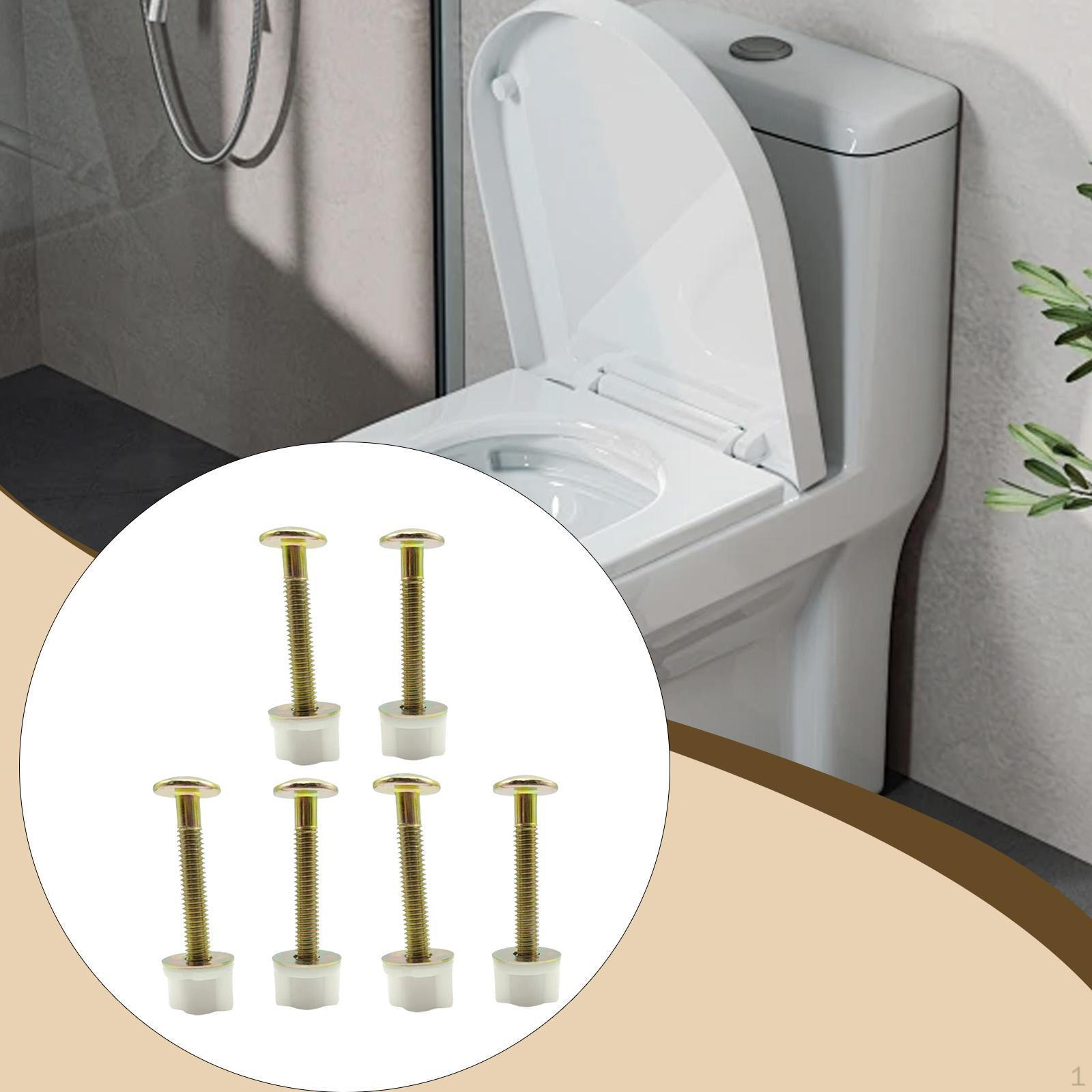 6x Toilet Seat Screws Water Tank for Fastening Fitting Easy Installation Replacement