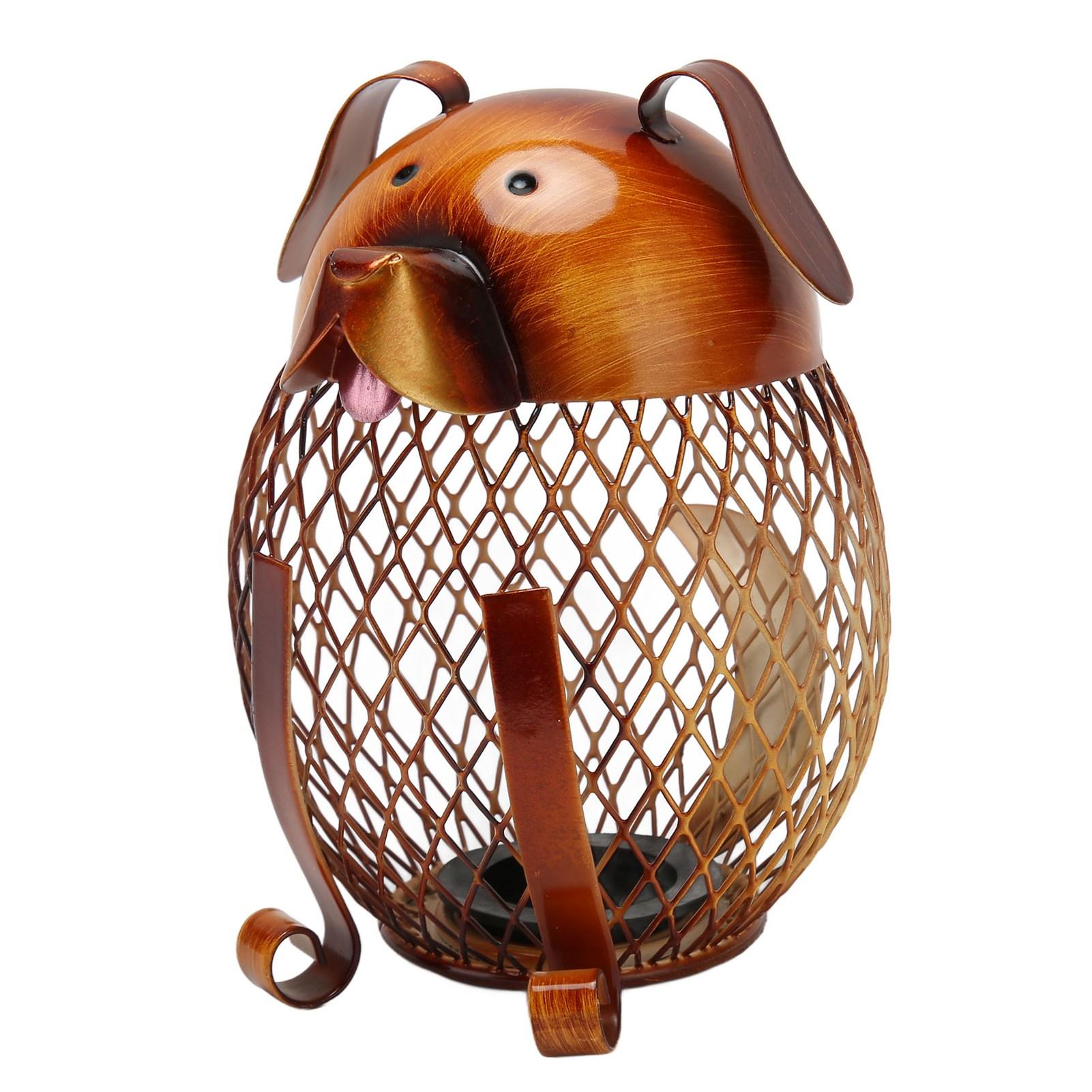 Photos - Money Box Kids Piggy Bank Cute Puppy Style Colorfast Sturdy Metal Stable Base Fine Details Coin Bank for Bedroom Bedside Table brown