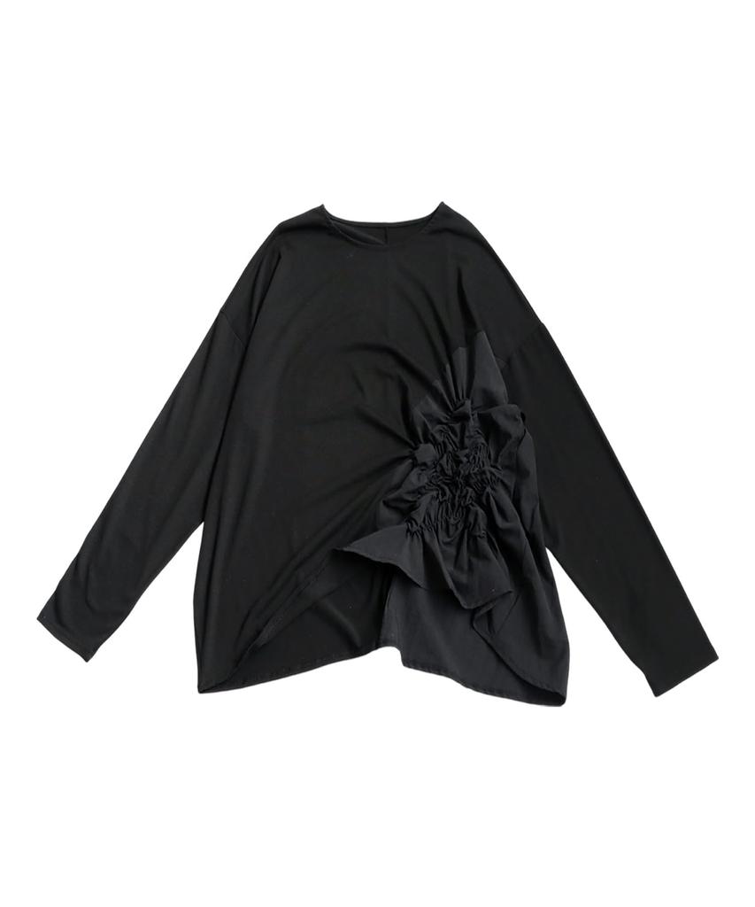 Antiqua Shirred Cut and One Size Black Women's Top, Sewn, PA-03700, 05,