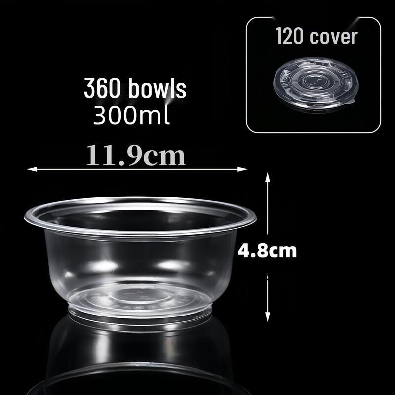 Star 360 Disposable Round Plastic Takeaway Bowls