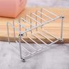 Square Bread Rack, Metal Toast Holder Stand with Divider Frame and Handle for Breakfast Tables, Meal Table Use, and Family Bread Serving