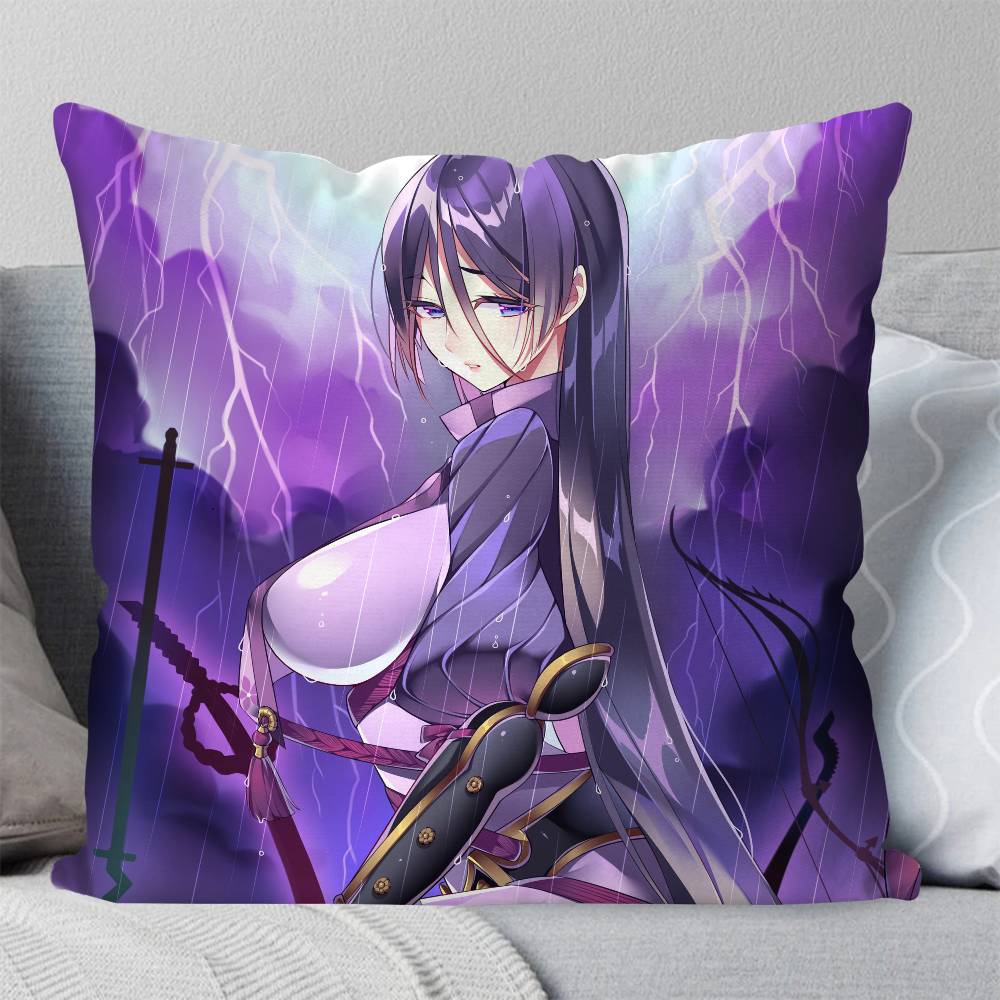 Minamoto No Raikou Anime Fate Grand Order Pillow Case Fashion Square Pillowcase Bedroom Sofa Room Ins Decoration Leisure