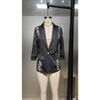 Spring New Women's Elegant Solid Color Fashion Lace Splicing Blazer Coat Casual Outerwear