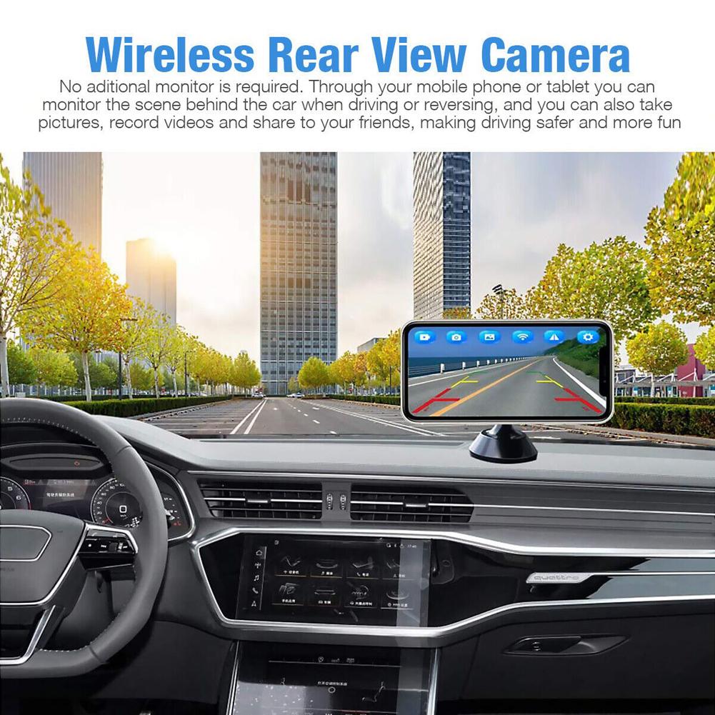 Wireless WiFi Car Rear View Camera Night Vision HD Reverse Cam IP67 Waterproof Vehicle Camera 175 Degree Support for Android IOS